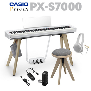 Casio PX-S7000 WE ホワイト 電子ピアノ 88鍵盤 専用スツール・ヘッドホンセット 【配送設置無料・代引不可】