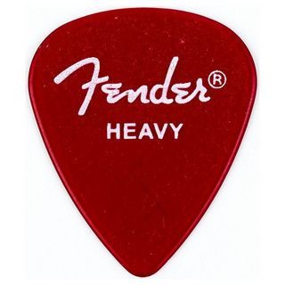 Fender 351 Shape California Clear Picks, Heavy, Candy Apple Red - 12 Count Pack