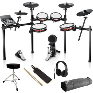 DONNER DED-300X マット付き初心者セット 電子ドラム 4シンバル オールメッシュパッド Bluetooth搭載