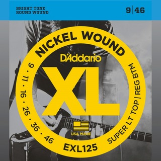 D'AddarioEXL125 NICKEL WOUND Super Light Top/Regular Bottom (.009 - .046)