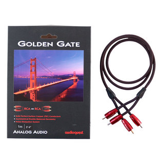 Audioquest【中古】 audioquest オーディオケーブル GOLDEN GATE 1M 両側RCA オーディオクエスト ゴールデンゲート