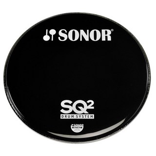 SonorSN-BP18B/L-SQ2 [18インチ・バスドラム用ヘッド / ブラック / SQ2ロゴ]