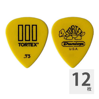 Jim Dunlop462 Tortex T III 0.73mm Yellow ギターピック×12枚