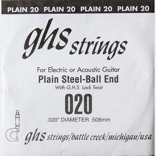 ghs020 プレーンスチール ボールエンド バラ弦×12本