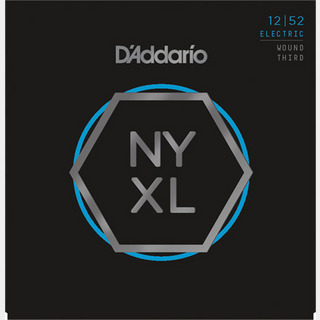 D'Addario NYXL1252W 12-52 ジャズライトエレキギター弦 3弦巻弦