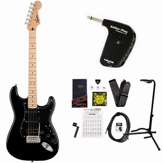 Squier by Fender Sonic Stratocaster HSS Maple Fingerboard Black Pickguard Black スクワイヤー GP-1アンプ付属エレキギタ