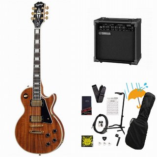 Epiphone Inspired by Gibson Les Paul Custom Koa Natural レスポール カスタム YAMAHA GA15IIアンプ付属初心者セッ