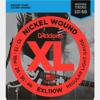 D'Addario EXL110W Reg.Light・Wound 3rd 10-46 エレキギター弦【新宿店】