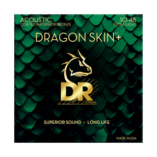 DR DRAGON SKIN+ フォスファーブロンズ エクストラライト 010-048 アコースティックギター弦DAP-10