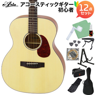 ARIA Aria-101 MTN アコースティックギター初心者セット12点セット マットナチュラル 艶消し塗装