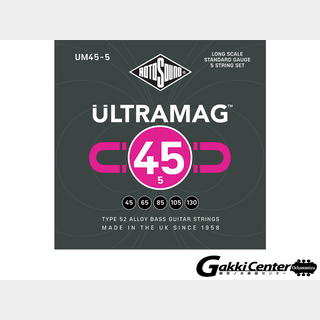 ROTOSOUND Ultramag UM45-5 Long Scale Standard 5 Strings Set (.045-.130)