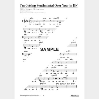 楽譜I’m Getting Sentimental Over You（in E♭）