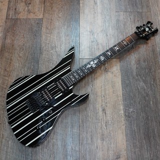 SCHECTER SYNYSTER CUSTOM Gloss Black w/Silver Pin Stripes