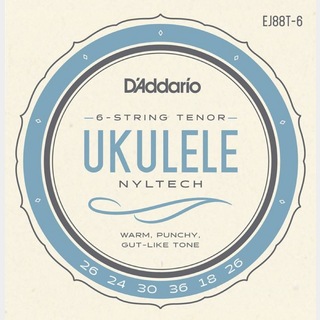 D'Addario ダダリオ EJ88T-6 Nyltech Ukulele strings 6-String Tenor 6弦テナーウクレレ用弦 セット弦