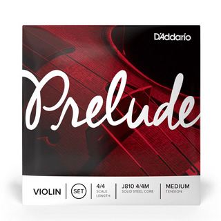 D'AddarioJ810 4/4M ソリッドスチール ミディアムテンション セット弦プレリュード 4/4バイオリン弦
