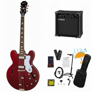 Epiphone Riviera Sparkling Burgundy (SBU) エレキギター セミアコ YAMAHA GA15IIアンプ付属初心者セットR【WEBSHOP