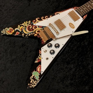 Epiphone Inspired by Gibson Custom Jimi Hendrix "Love Drops" Flying V Ebony【約3.6kg】