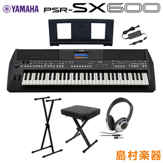 YAMAHAPSR-SX600 Xスタンド・Xイス・ヘッドホンセット 61鍵盤 ポータブル
