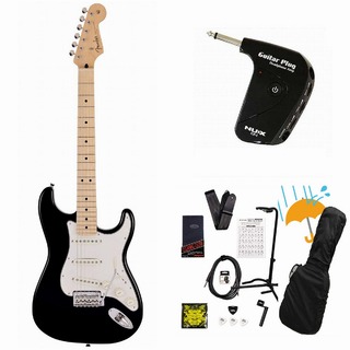 FenderMade in Japan Junior Collection Stratocaster Maple FB Black GP-1アンプ付属エレキギター初心者セットR