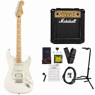 Fender Player Series Stratocaster HSS Polar White Maple MarshallMG10アンプ付属エレキギター初心者セット【WEB