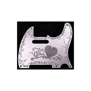 B，W&RCustom Engraved Aluminium Pickguard TL用 Heart Plain
