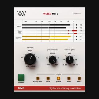 Softube Weiss MM-1 Mastering Maximizer(ソフチューブ)(プラグインソフト)(オンライン納品)