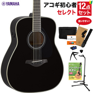 YAMAHA FG-TA BL アコースティックギター 教本付きセレクト12点セット 初心者セット 生音リバーブ エレアコ