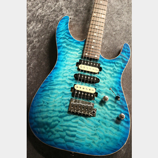 T's Guitars DST-Pro24 Type2 4A Grade Quilt Maple Top/Mahogany Back Bora Bora Blue Burst #032492