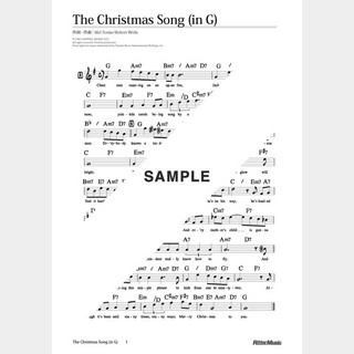 楽譜The Christmas Song（in G）