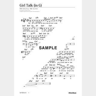 楽譜Girl Talk（in G）