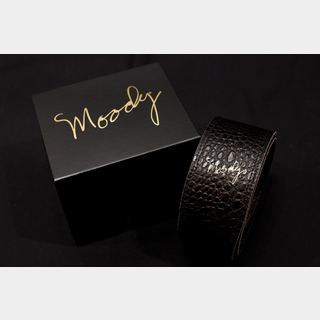moody Leather Backed 2.5" Faux Gator Guitar Strap - Dark Brown / Black【送料無料!】