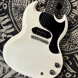 Gibson Custom Shop 【Big Sale】Murphy Lab 1963 SG Junior Lightning Bar Polaris White Ultra Light Aged