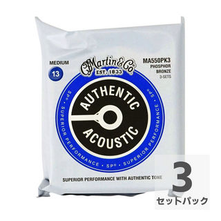 Martin MA550PK3 Superior Performance Phospher Bronze Medium アコースティックギター弦 3セットパック