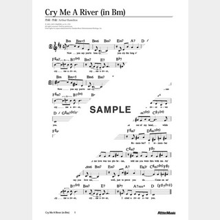 楽譜 Cry Me A River（in Bm）
