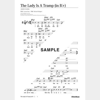 楽譜 The Lady Is A Tramp（in B♭）