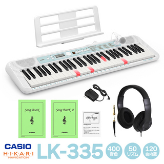 CasioLK-335 光ナビゲーションキーボード 61鍵盤 ヘッドホンセット 【LK-330後継品】