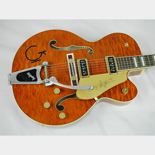 Gretsch G6120TGQM-56 LTD Quil Classic Chet Atkins Hollowbdy With Bigsby 2024 (Roundup Orange Stain)