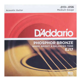 D'Addario ダダリオ EJ17/Phosphor Bronze/medium×5SET アコースティックギター弦
