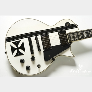 LTD IRON CROSS -James Hetfield Signature Model- Snow White w/Black Stripe