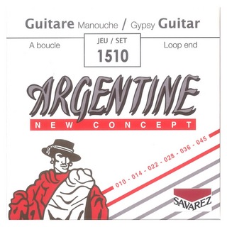 SAVAREZ1510 Argentine Loopend Extra Light ジャズギター弦×6SET