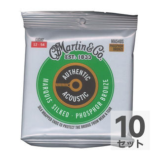 Martin MA540S Marquis Silked Phospher Bronze Light アコースティックギター弦×10セット