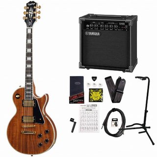 Epiphone Inspired by Gibson Les Paul Custom Koa Natural エピフォン レスポール カスタムYAMAHA GA15IIアンプ付属