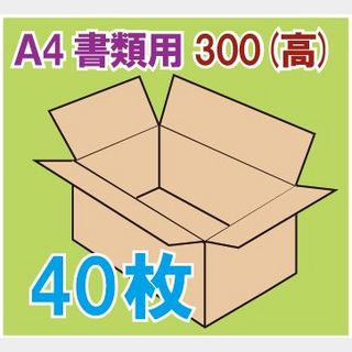 In The Box書類用ダンボール箱 「A4書類サイズ(310×220×300mm) 40枚」