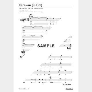 楽譜Caravan（in Cm）
