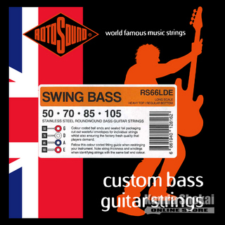 ROTOSOUND Swing Bass 66 Custom Gauge Stainless Steel Roundwound, RS66LDE (.50-.105)