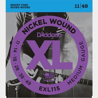 D'Addario EXL115 Blues/Jazz Rock 11-49 エレキギター弦【福岡パルコ店】