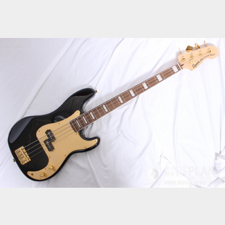 Squier by Fender40th Anniversary Precision Bass®, Gold Edition, Laurel Fingerboard, Gold Anodized Pickguard, Black