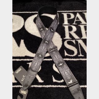 Paul Reed Smith(PRS) 2” Guitar Strap, Custom Jacquard Birds Fleur, Charcoal