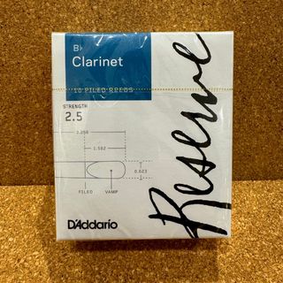 D'Addario Woodwinds/RICO ダダリオ レゼルヴ リード B♭クラリネット用 LDADRECLC2.5 【10枚入】 【2 1/2】