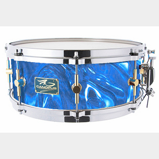 canopus The Maple 5.5x14 Snare Drum Blue Satin